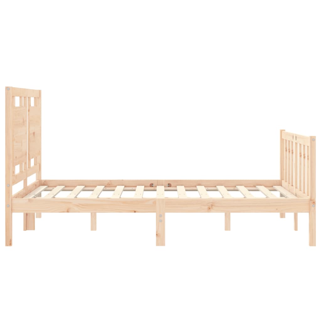 Cadre de lit sans matelas 140x190 cm bois de pin massif