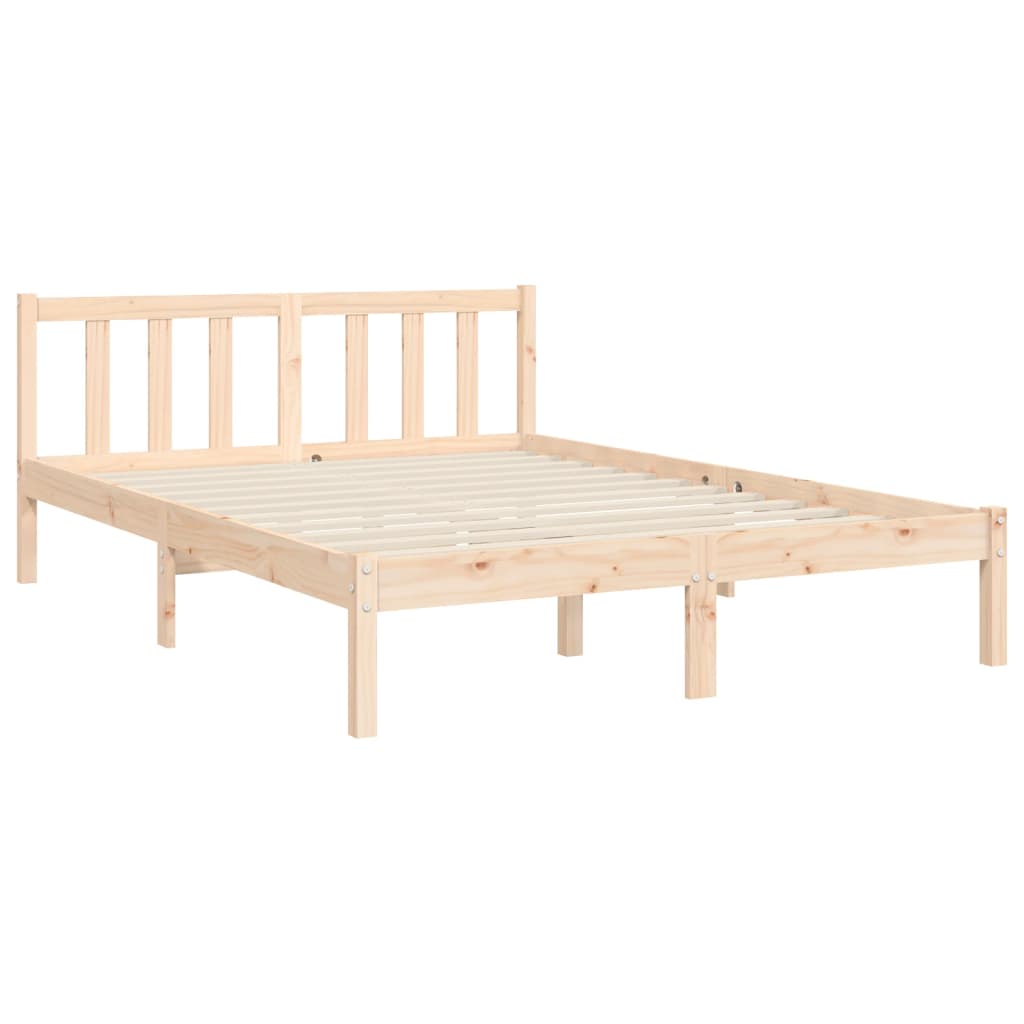 Cadre de lit sans matelas 140x190 cm bois de pin massif