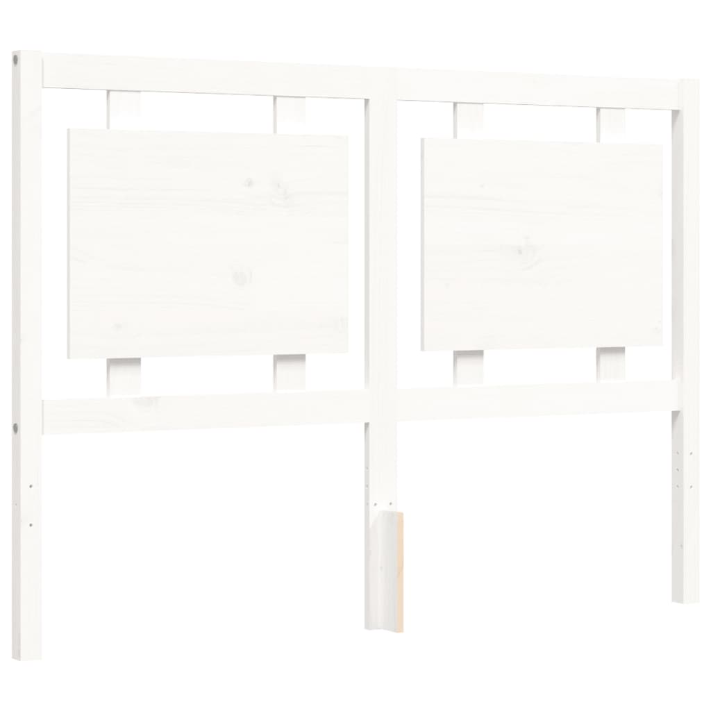 Cadre de lit sans matelas blanc 140x190 cm bois de pin massif