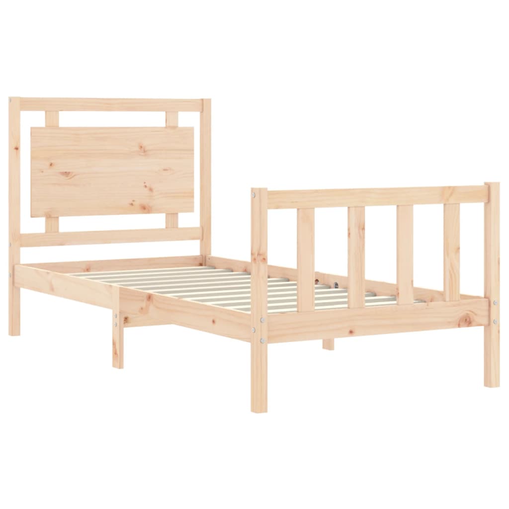 Cadre de lit sans matelas 90x200 cm bois de pin massif