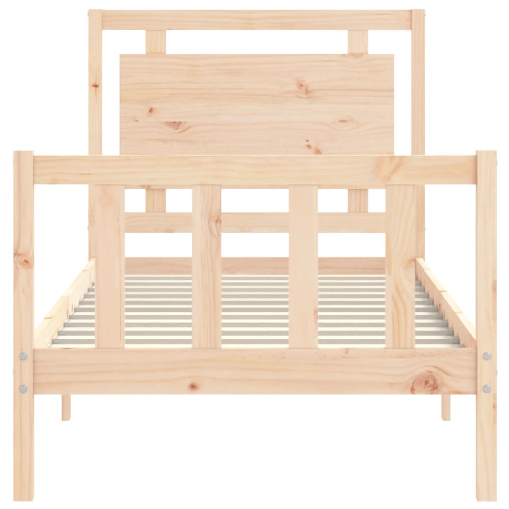 Cadre de lit sans matelas 90x200 cm bois de pin massif