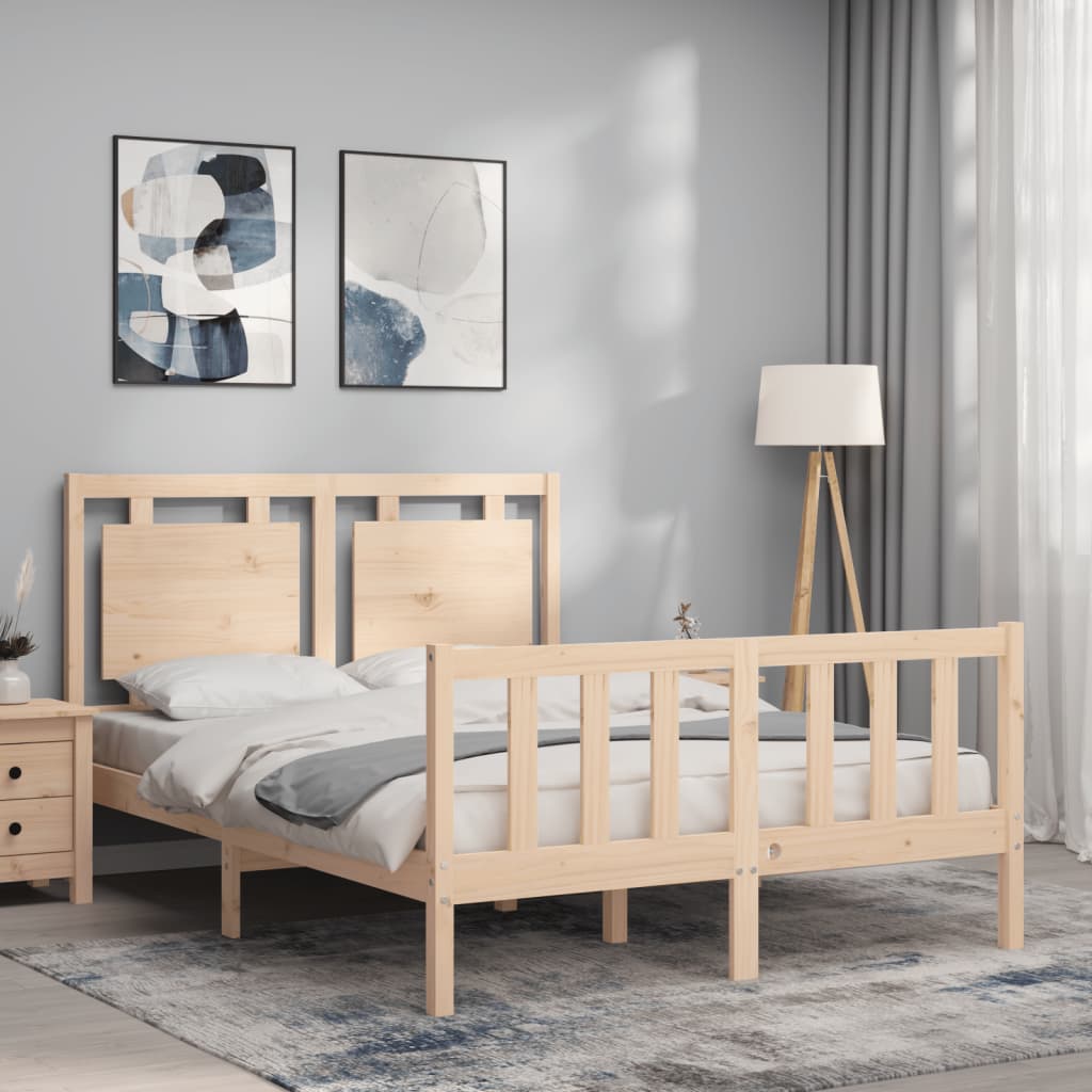 Cadre de lit sans matelas 120x200 cm bois de pin massif