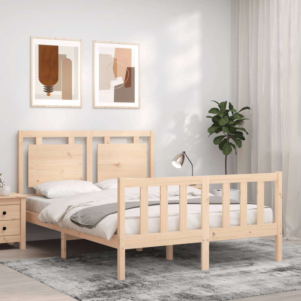 Cadre de lit sans matelas 120x200 cm bois de pin massif