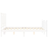 Cadre de lit sans matelas blanc 140x200 cm bois de pin massif