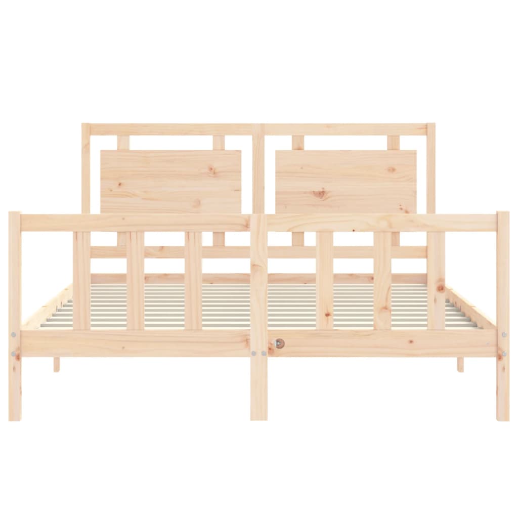 Cadre de lit sans matelas 160x200 cm bois massif de pin