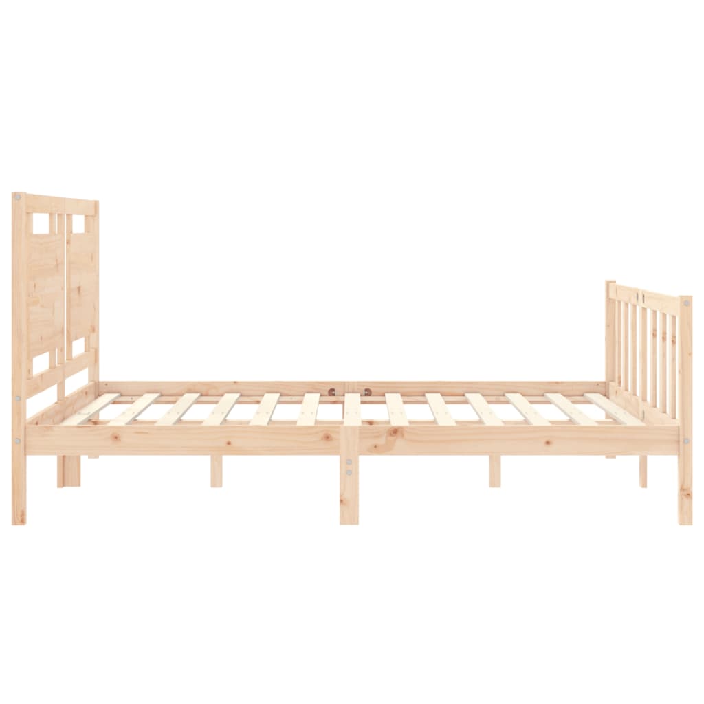 Cadre de lit sans matelas 160x200 cm bois massif de pin