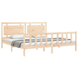 Cadre de lit sans matelas 200x200 cm bois massif de pin