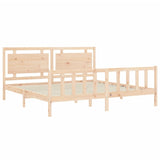 Cadre de lit sans matelas 200x200 cm bois massif de pin