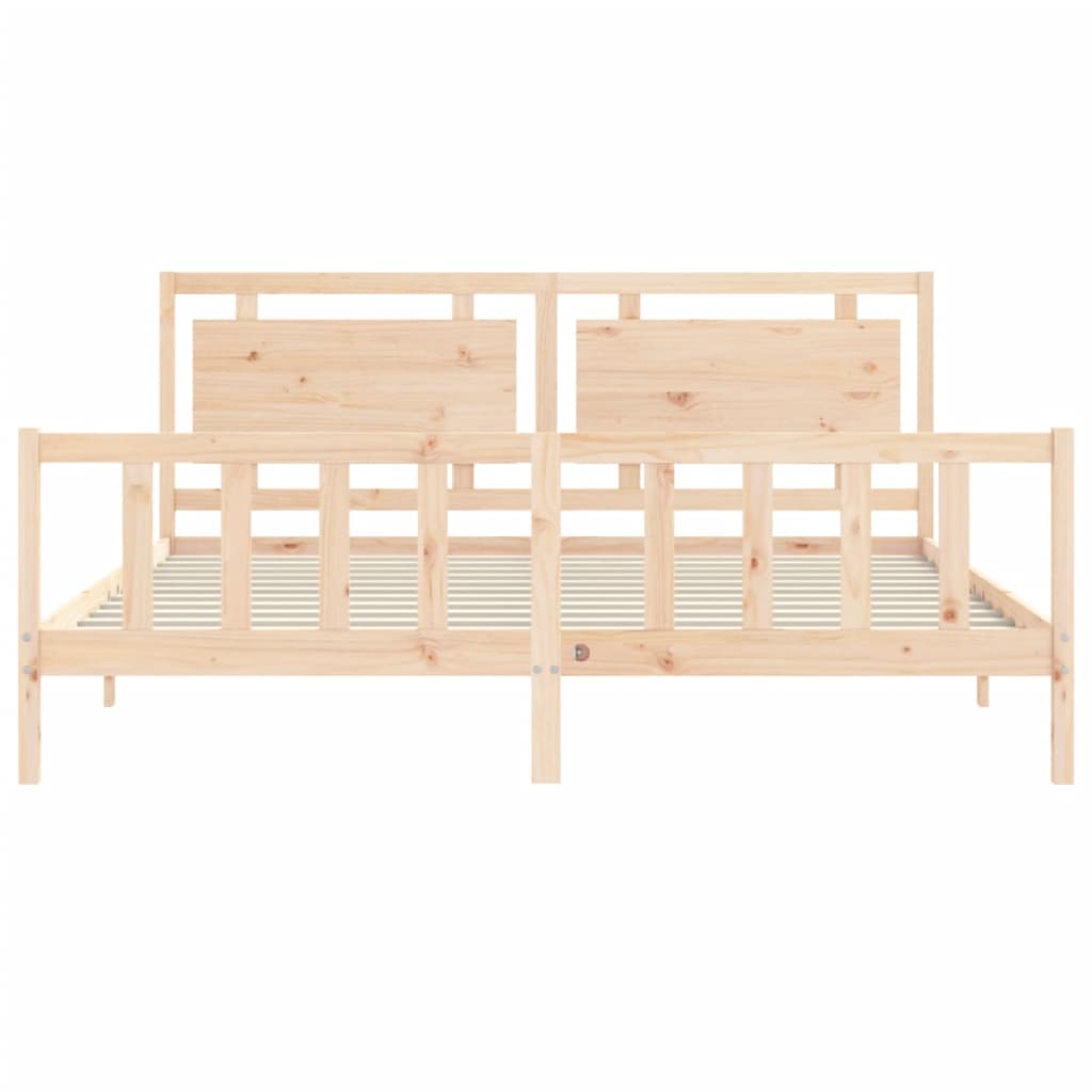 Cadre de lit sans matelas 200x200 cm bois massif de pin