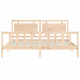 Cadre de lit sans matelas 200x200 cm bois massif de pin