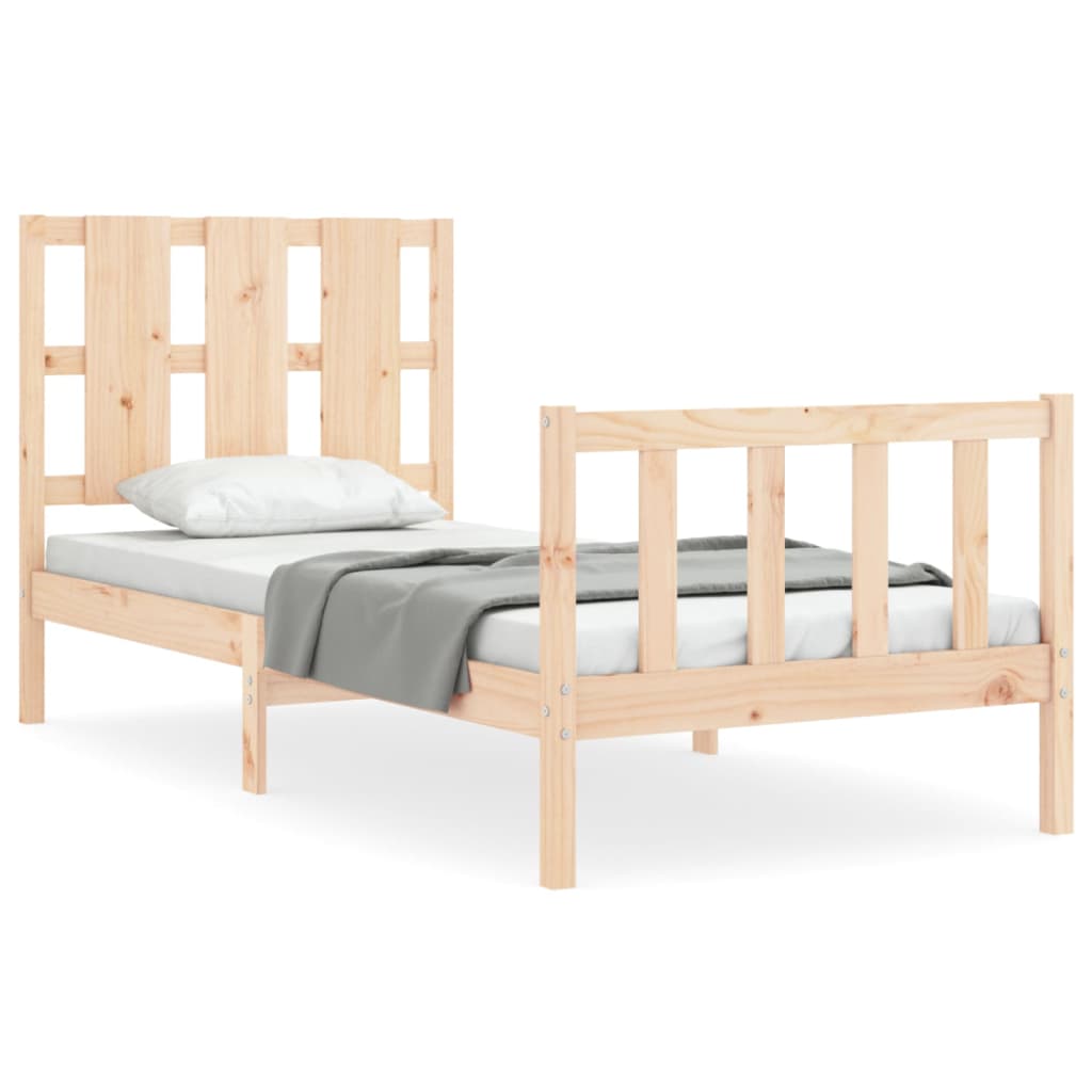 Cadre de lit sans matelas 90x190 cm bois de pin massif