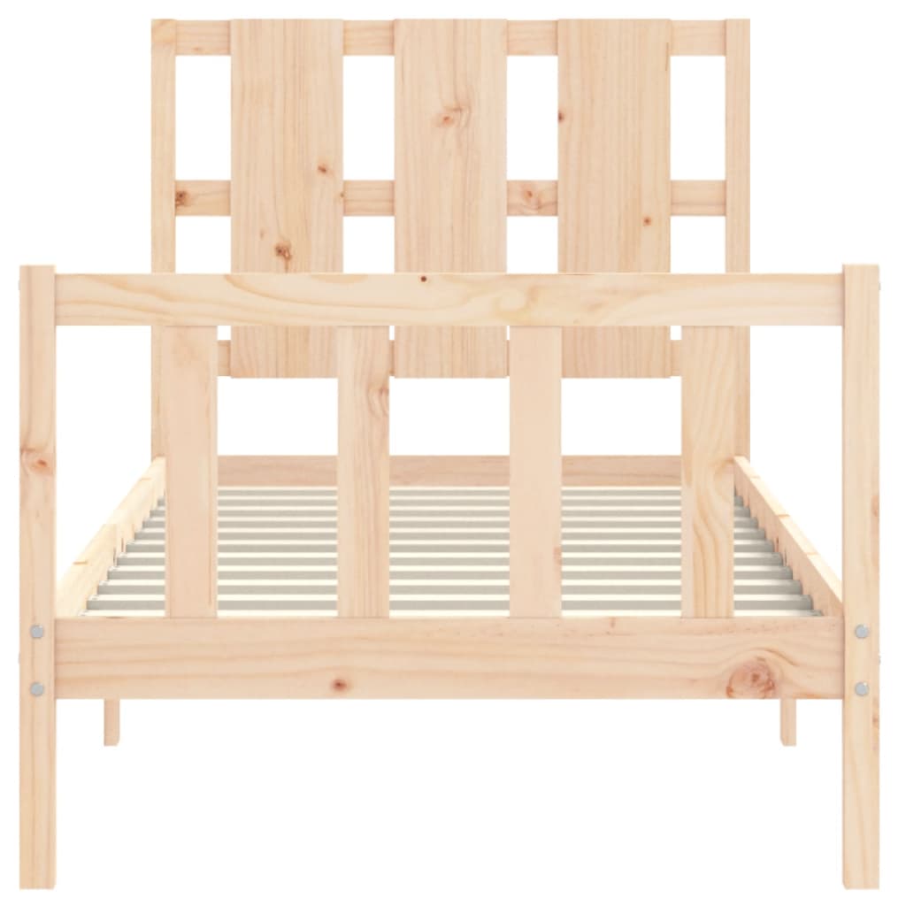 Cadre de lit sans matelas 90x190 cm bois de pin massif