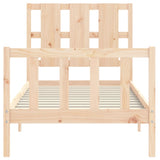 Cadre de lit sans matelas 90x190 cm bois de pin massif