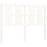 Cadre de lit sans matelas blanc bois de pin massif