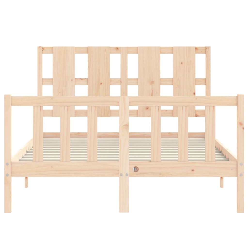 Cadre de lit sans matelas 140x190 cm bois de pin massif