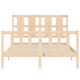 Cadre de lit sans matelas 140x190 cm bois de pin massif