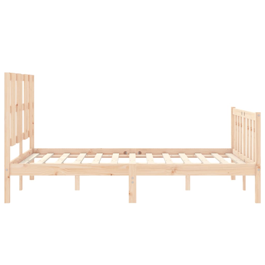 Cadre de lit sans matelas 140x190 cm bois de pin massif