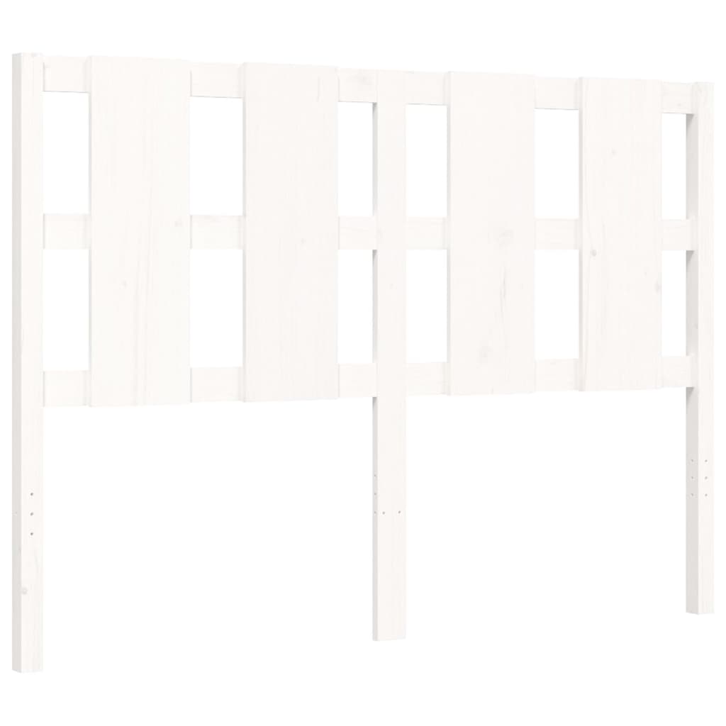 Cadre de lit sans matelas blanc 140x190 cm bois de pin massif