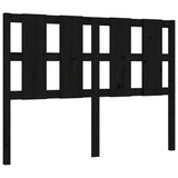 Cadre de lit sans matelas noir 140x190 cm bois de pin massif