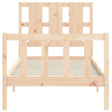 Cadre de lit sans matelas 100x200 cm bois massif de pin