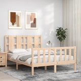 Bed frame without mattress 120x200 cm solid pine wood