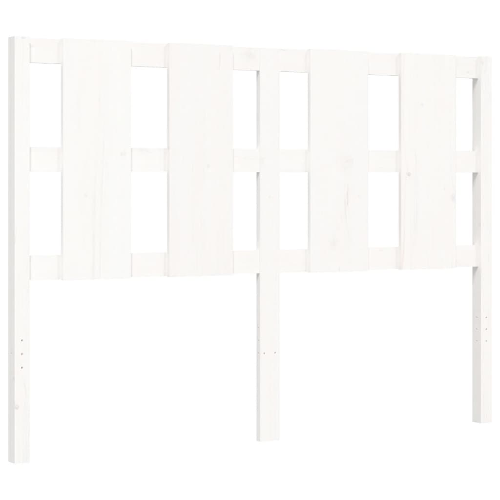 Cadre de lit sans matelas blanc 120x200 cm bois de pin massif