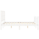 Cadre de lit sans matelas blanc 140x200 cm bois de pin massif