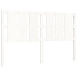 Cadre de lit sans matelas blanc bois de pin massif