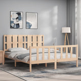 Bed frame without mattress 160x200 cm solid pine wood