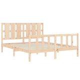 Bed frame without mattress 160x200 cm solid pine wood