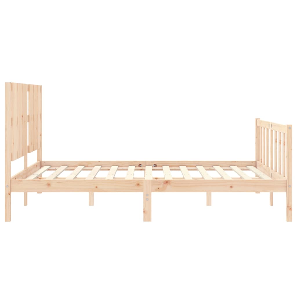 Bed frame without mattress 160x200 cm solid pine wood