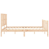 Bed frame without mattress 160x200 cm solid pine wood