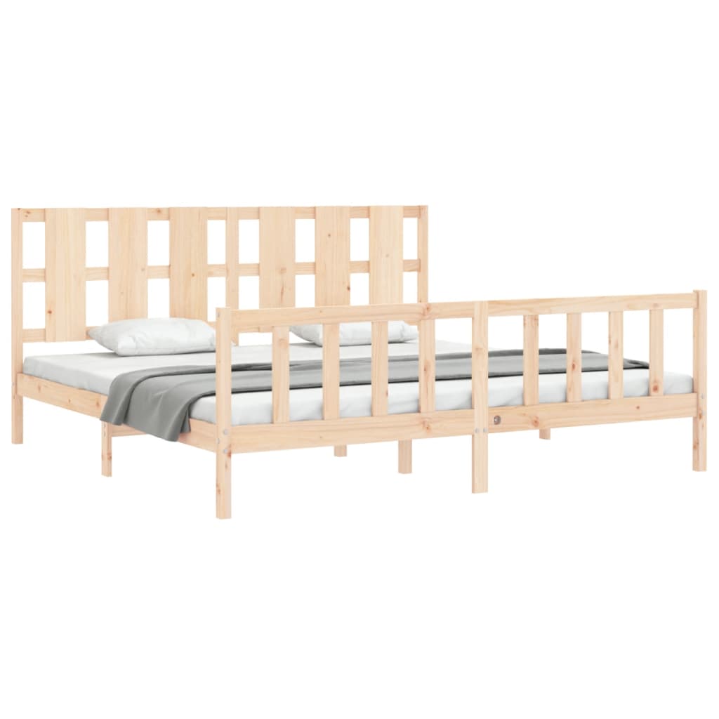 Cadre de lit sans matelas 200x200 cm bois massif de pin