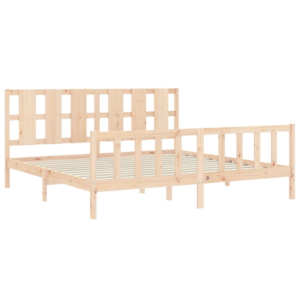 Cadre de lit sans matelas 200x200 cm bois massif de pin