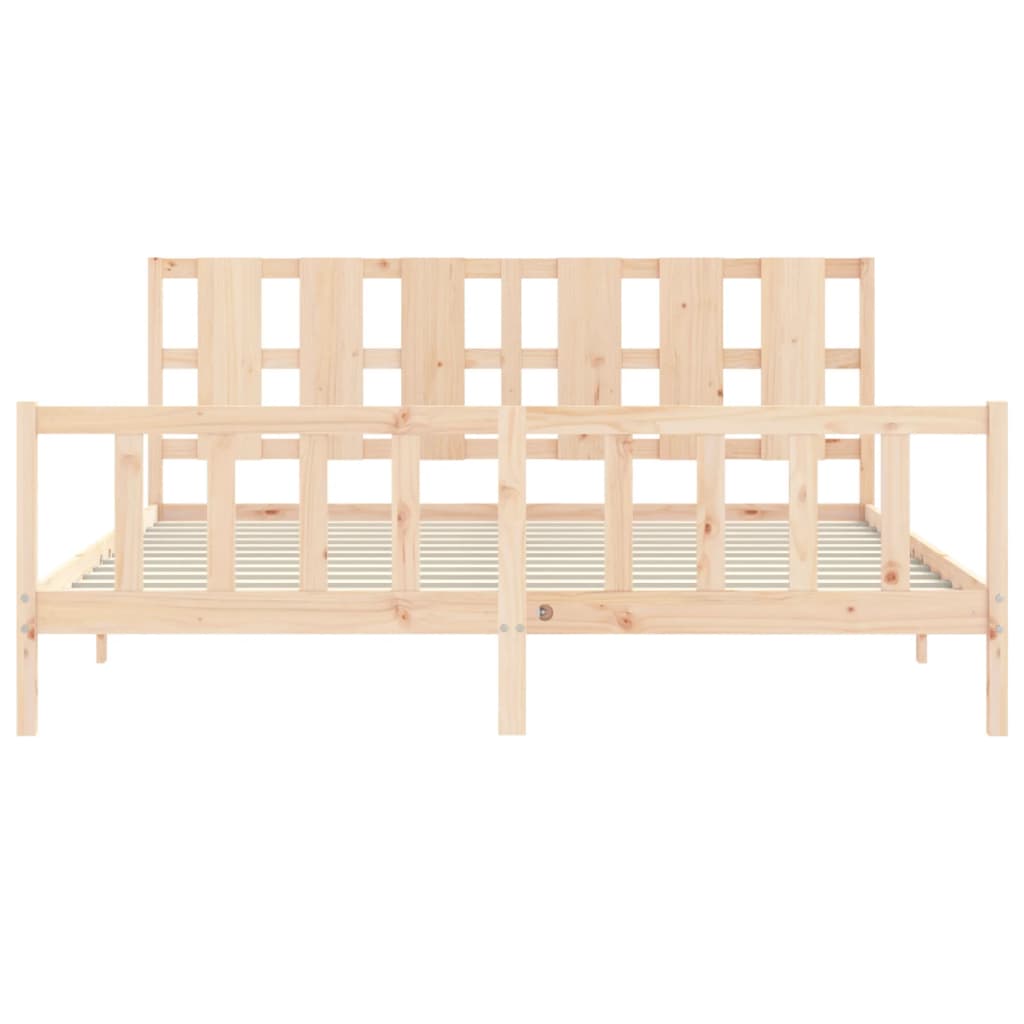 Cadre de lit sans matelas 200x200 cm bois massif de pin