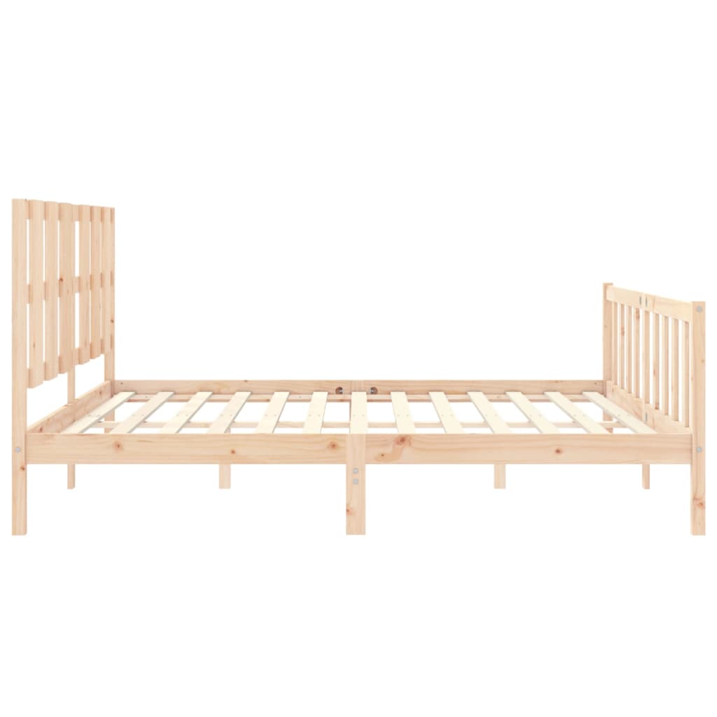 Cadre de lit sans matelas 200x200 cm bois massif de pin