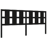 Cadre de lit sans matelas noir 200x200 cm bois massif de pin