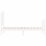 Cadre de lit sans matelas blanc bois de pin massif