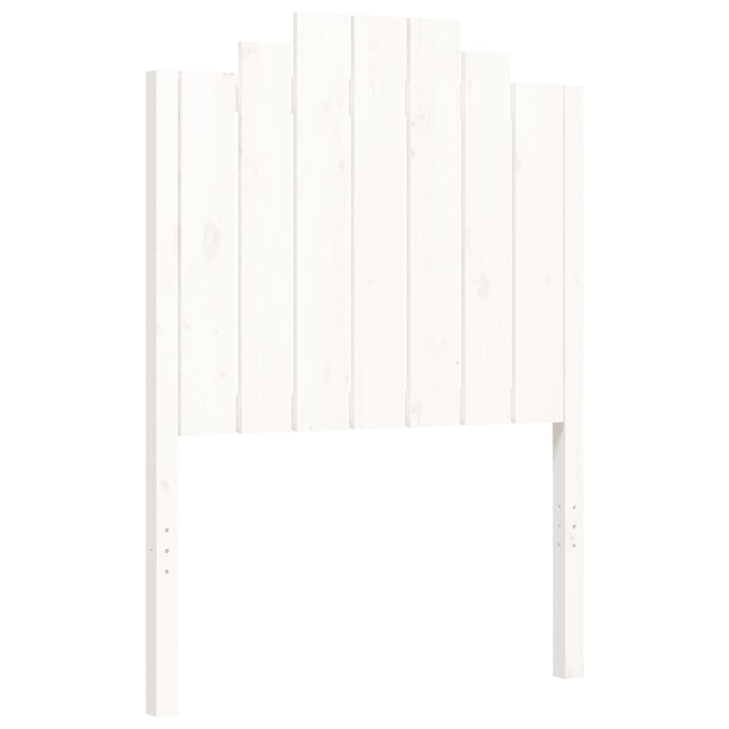 Cadre de lit sans matelas blanc bois de pin massif