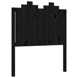 Cadre de lit sans matelas noir 90x190 cm bois de pin massif