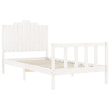 Cadre de lit sans matelas blanc 100x200 cm bois de pin massif