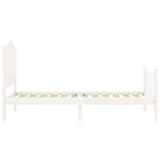 Cadre de lit sans matelas blanc 100x200 cm bois de pin massif