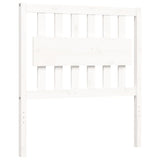 Cadre de lit sans matelas blanc bois de pin massif