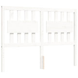 Cadre de lit sans matelas blanc bois de pin massif