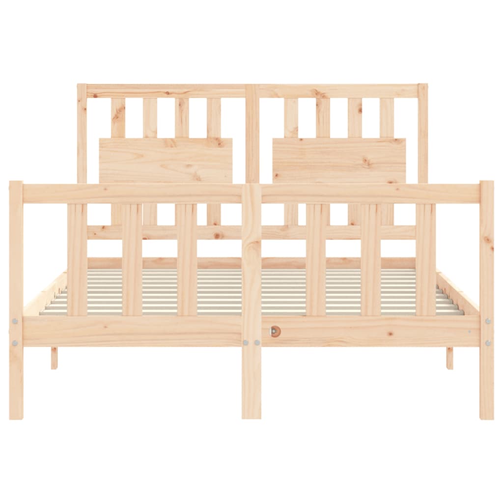 Cadre de lit sans matelas 140x190 cm bois de pin massif