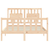 Cadre de lit sans matelas 140x190 cm bois de pin massif