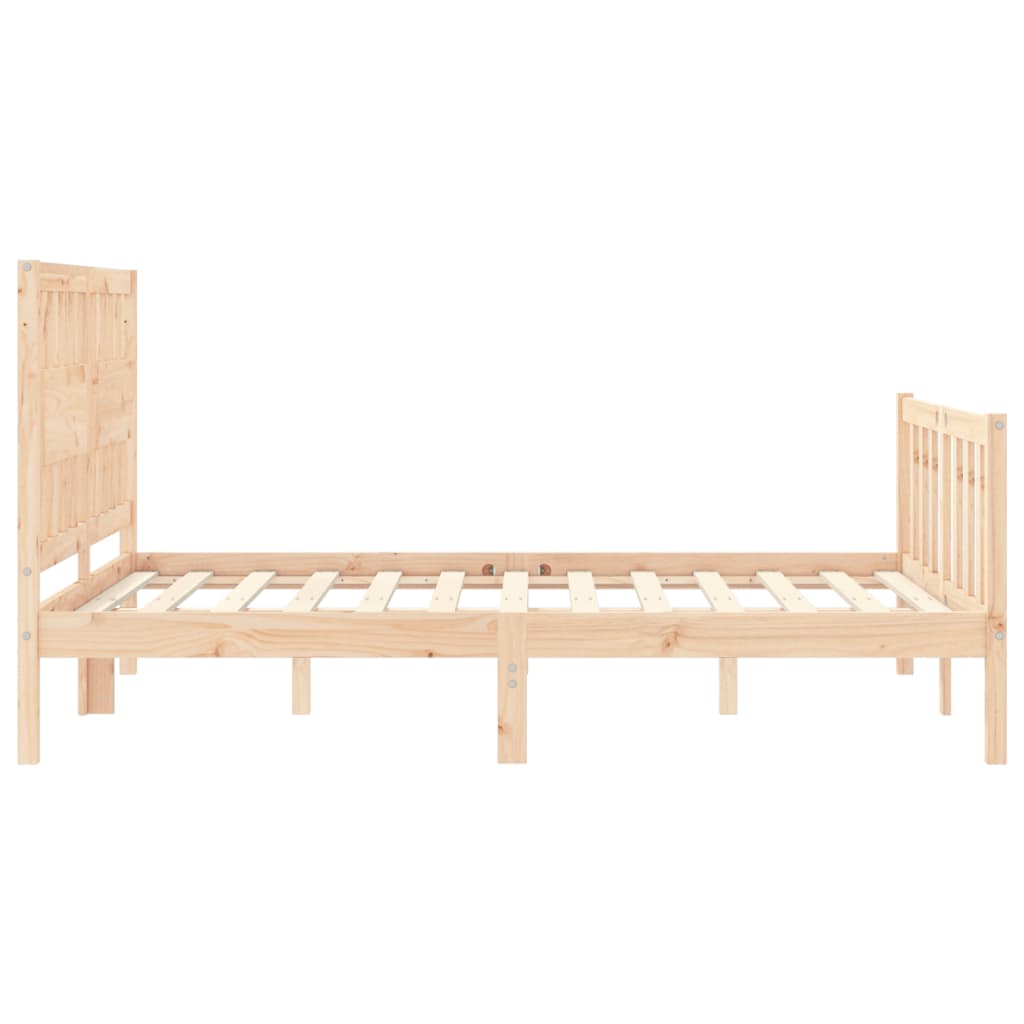 Cadre de lit sans matelas 140x190 cm bois de pin massif