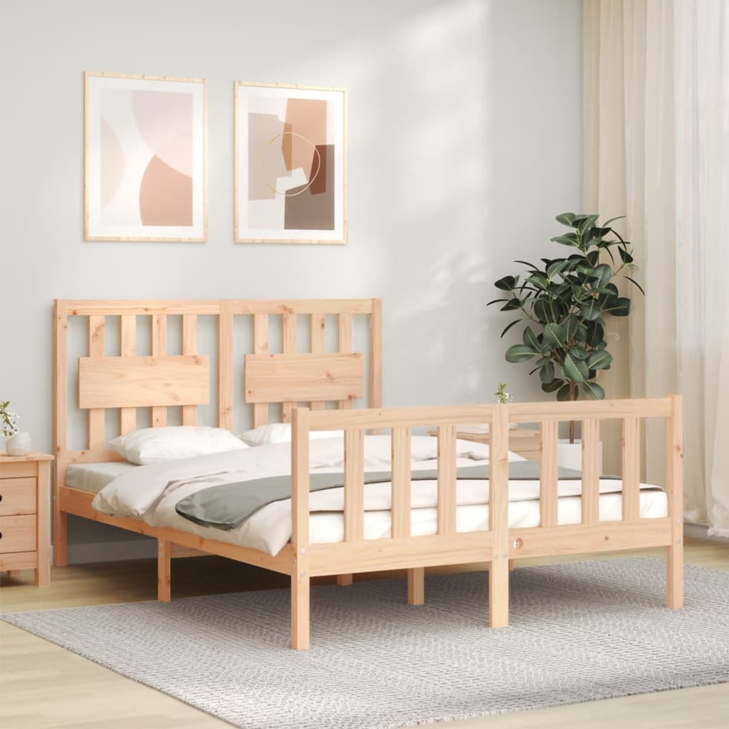 Cadre de lit sans matelas 140x190 cm bois de pin massif