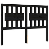 Cadre de lit sans matelas noir 140x190 cm bois de pin massif