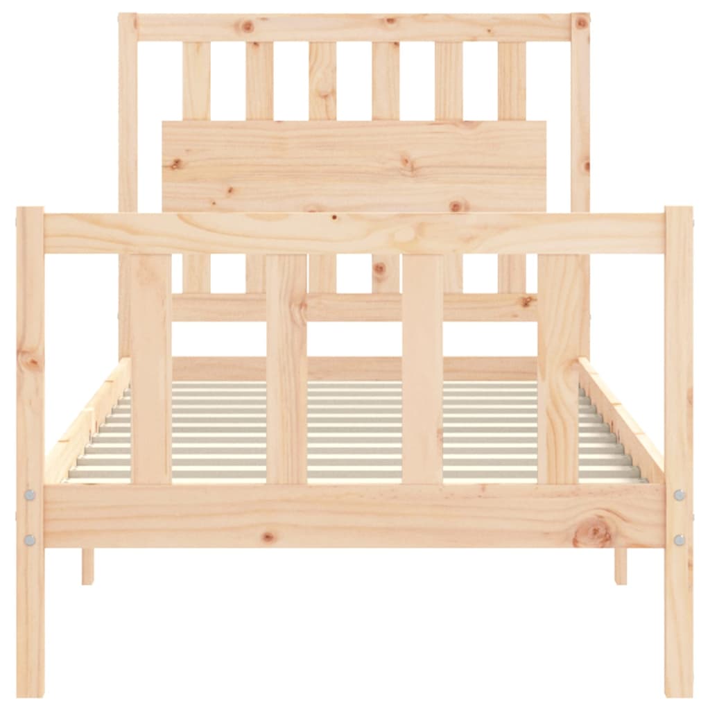 Cadre de lit sans matelas 90x200 cm bois de pin massif